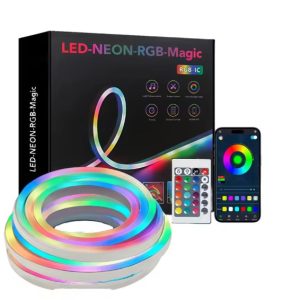 RGBIC Neon LED Strip Light USB Powered – Multicolor Sync & Chasing Effects